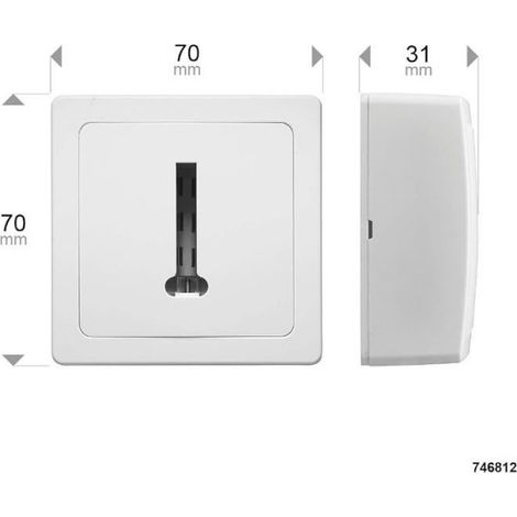 Prise téléphone murale encastrable et en saillie, gamme Blok blanc, spécifications complètes pour installation électrique intérieure (1/5)