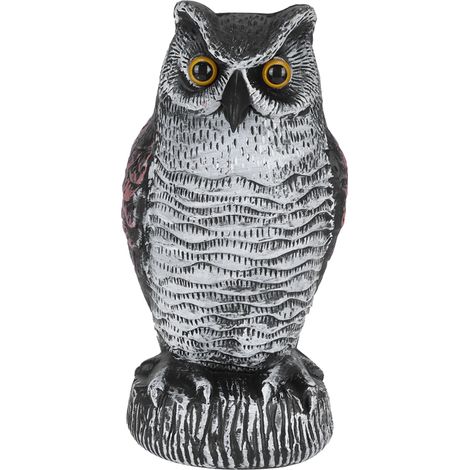 Épouvantail Hibou Factice Statue Décoration Jardin Extérieur Plastique Leurre Répulsif Chasse 1021-1 (1/5)