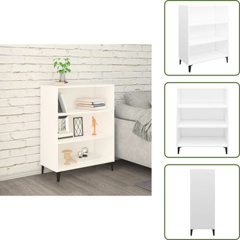 The Living Store Buffet Blanc 69,5x32,5x90 cm Bois d'ingénierie - Rangement (1/5)