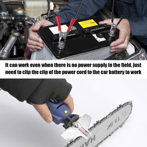 Affûteuse de chaîne de tronçonneuse 12V, mini-meuleuse électrique portative, fraiseuse (1/5)