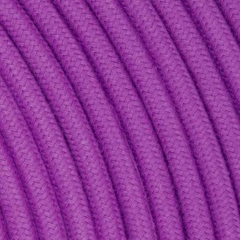 Fil Électrique Tissu Violet Glycine 2x0,75mm² - Câble Électrique Textile de Qualité