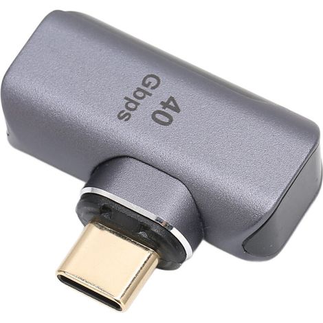 Adaptateur USB-C Magnétique 100W 40Gbps Charge Rapide 8K, Connecteur Anglé Droit Plug and Play pour MacBook et Tablettes (1/5)