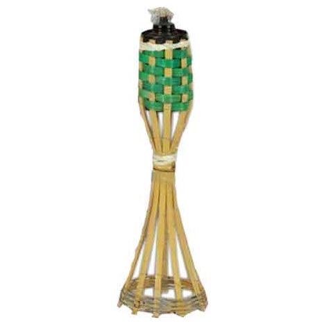 TORCHE EN BAMBOU AVEC BASE 35 cm