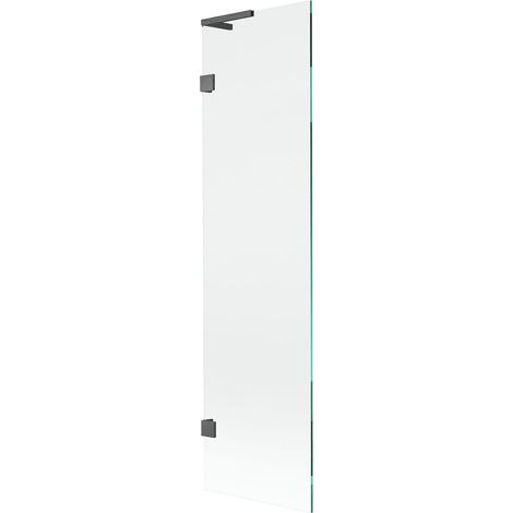 Mexen Lunar L Duschwand einflügelig 50 x 150 cm, transparent, gebürstetes Gun Grey - 897L-050-000-66-00 (1/5)