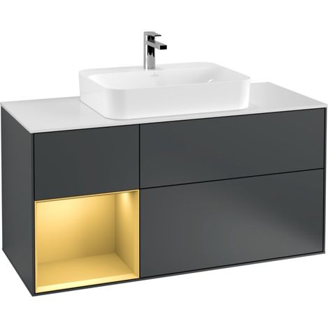 Villeroy & Boch F411HFHG Meuble sous-lavabo Finion F41 (1/2)