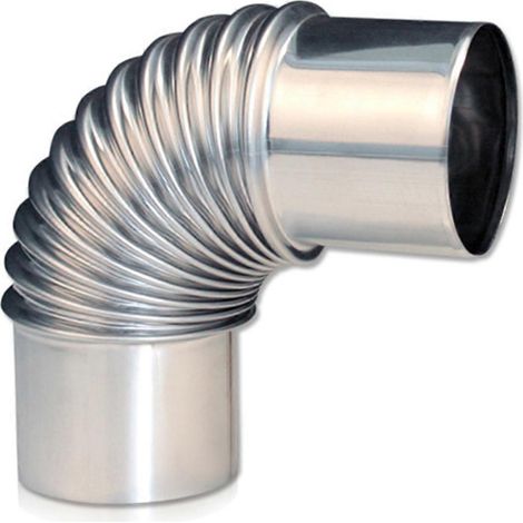 Tuyau coudé à 90 degrés pour conduit de cheminée, poêle à conduits multiples en acier inoxydable (1/5)