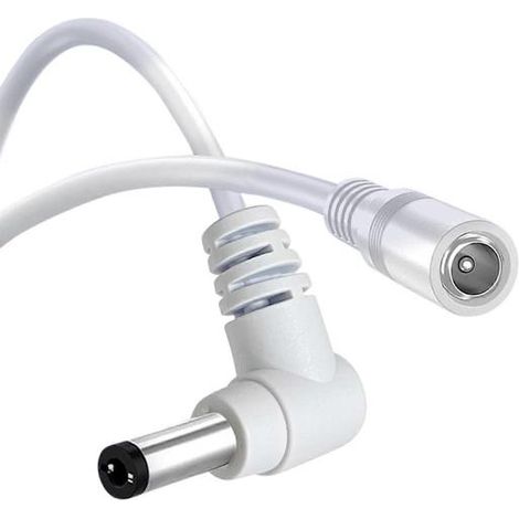 Câble d'extension d'alimentation CC 3 m (10 pi) 5,5 mm x 2,1 mm coudé à 90° femelle vers mâle CC pour caméra de surveillance de sécurité CCTV LE (1/5)