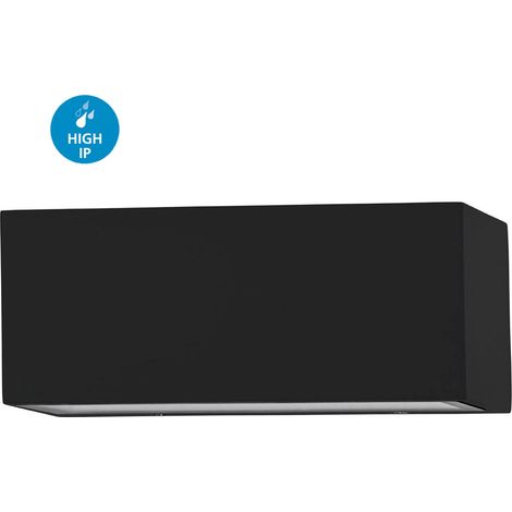 Lampe murale Spongano Alu Black LED 2x5W 3000/5000/6500K IP65 L: 18,5 cm H: 9cm (1/5)