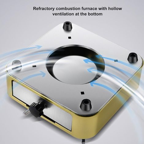 Réchaud à alcool compact en acier inoxydable avec plateau, idéal pour la cuisine en extérieur, doté d'un contrôle de la flamme, d'une puissance élevée et d'un brûleur facile à nettoyer. (1/5)
