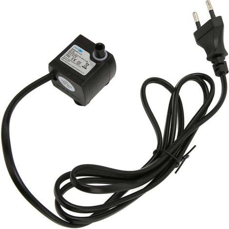 Mini pompe à eau Submersible réglable et silencieuse, pompe de fontaine étanche IPX8 avec ventouse pour Aquarium, prise ue 220-240V, (1/5)