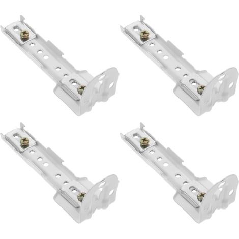4pcs Supports Muraux pour Rideaux Double Tringle en Fer et Abs, Installation Double Rail Robuste Fixation Latérale, pour Chambre et Salon (1/5)