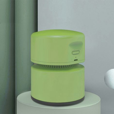 Aspirateur de table vert (1 pièce), mini aspirateur, rechargeable par USB, autonomie de 120 minutes, arrêt automatique, aspirateur portatif sans fil (1/5)