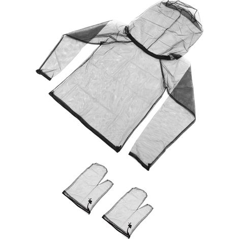 Ensemble Vêtement Noir en Polyester, Pliable et Respirant 1 Set, pour Jungle et Voyage, Maille Légère, Usage Extérieur, Protection les Insectes (1/5)