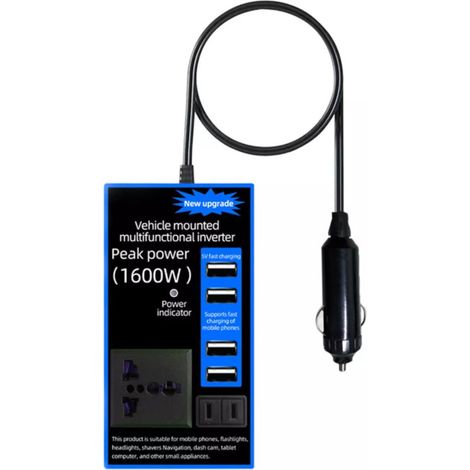 Мултифункционален Инвертор преобразувател на напрежение от 12V на 220V - 1600W