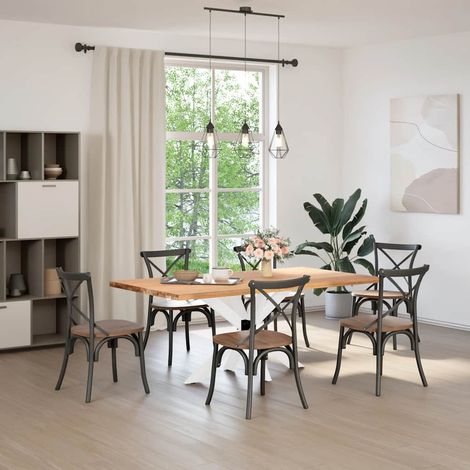 Maison Exclusive - Gamba per Tavolo da Pranzo a Forma di Ragno Bianca 120x68x(72-73) cm Acciaio