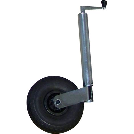 Roue jockey télescopique pour caravane et remorque OPTIMA Modèle - Diam. 48 mm - Roulette 260mm gonflable