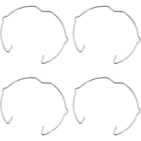 Anneaux de fixation pour spots LED GU10/MR16 – 36 pièces, diamètre 50 mm, finition argentée, clips à ressort en forme de corne