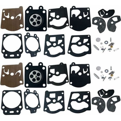 2 Packs Carbu Kit de Réparation, Membrane et Joints Pour Carburateur Walbro K10-WAT WA & WT Séries 028 FS40 FS44 FS85 Dolmar 103 105 108 111 Husqvarna Poulan McCulloch Partner etc. (1/5)