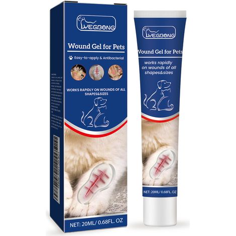 Gel de soin pour la peau des animauxGel doux, rafraîchissant, hydratant, respirant et confortable pour chiens et chats. (1/5)