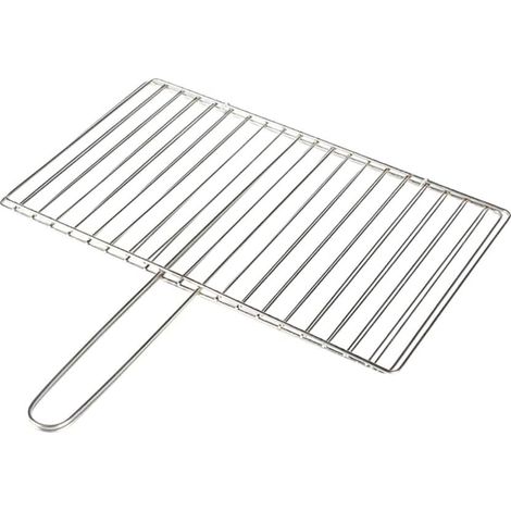 Panier à poisson avec poignée et mécanisme de verrouillage, outil barbecue en acier inoxydable pour la cuisson viande, des crevettes légumes sur les barbecues extérieurs (barre - vertical bar 2439cm (1/5)