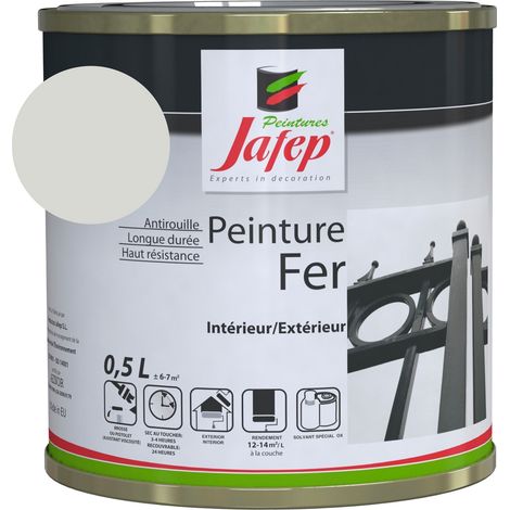 Peinture fer antirouille gris métal Jafep 0,5 L