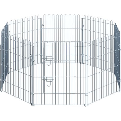Recinto per cuccioli a 8 pannelli in acciaio 63 x 76 cm MODENUIT (1/4)