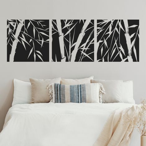 Sticker Mural - Bambou - 27x85 cm - Noir (1/3)