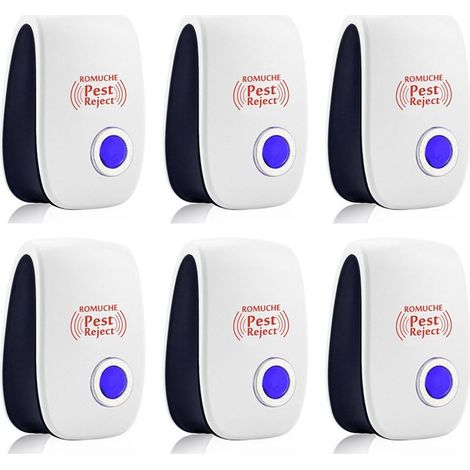 Ultrason Souris et Rats Lot De 6 - Repulsif Ultrason Moustique - Répulsif Ultrason - Anti Moustique Ultrason - Ultrason Souris -Repulsif Fourmis - Répulsif Souris - Répulsif Araignée - Utrason Rat (1/5)