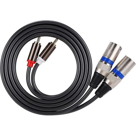Ligne D'adaptateur, 1.5M pour Male vers XLR Male Cable Adaptateur Audio Cordon de Raccordement Male vers Male, Ligne pour vers XLR (1/5)