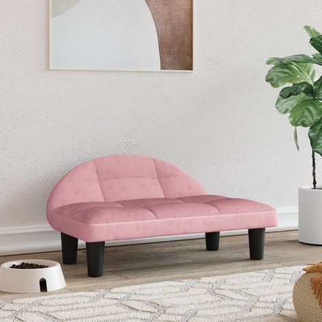 vidaXL Lettino per Cani Rosa 70x52x30 cm in Velluto