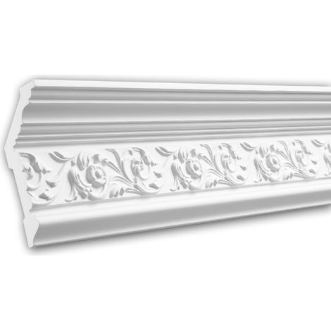 Cornice soffitto parete 150128F Profhome modanatura cornice flessibile modanatura tipo stucco design classico senza tempo bianco 1,97 m