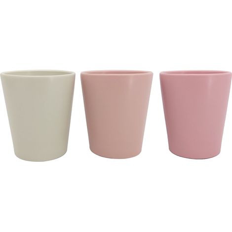 Vimin Box Vaso Liscio D 14 Cm H 16 Cm Rosa Avorio Cipria 1 Pz