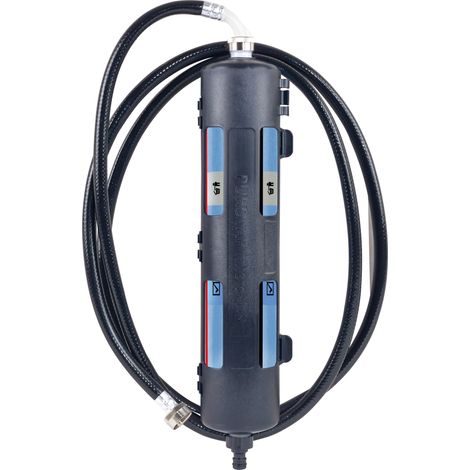 Elysator 300 micro DS  - Vollentsalzungspatrone mit Wandhalter & Füllschlauch Purotap mit Farbumschlag (1/4)