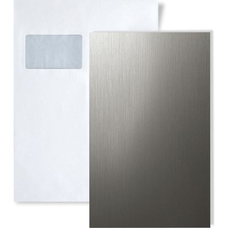 1 ÉCHANTILLON S-15297 WallFace Grey brushed matt AR DECO Collection ÉCHANTILLON Panneau mural au format A5 (1/2)