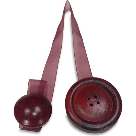 CALAMITA FERMA TENDA IN LEGNO CALAMITE PER TENDE LEGATENDE BOTTONE ROSSO BORDEAUX