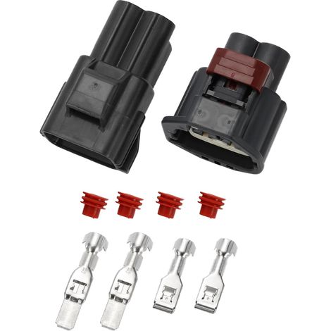 Connecteur De Moteur De Ventilateur De Refroidisement Noir, Plastique/Cuivre Étamé, Kit 10 Pièces Mâle/Femelle, 2 Broches (1/5)