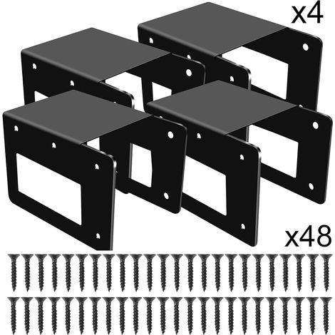 [JAMAIS UTILISÉ] Support de stockage de bois de chauffage - robuste et réglable - pour toute solution de stockage de bois de chauffage, lot de 4 (1/4)