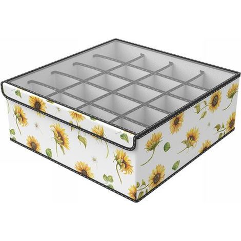 TrAdE Shop Traesio - Box Scatola Salvaspazio Armadio 20 Contenitori Porta Oggetti Organizer 32x32x12 - (1/2)