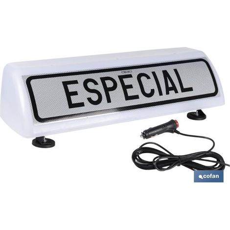 COFAN cartel avisador acomp. veh. - especial v-21 , Señal de transporte especial V21 que indica la circulación próxima de un vehículo en régimen de transporte especial o de vehícul