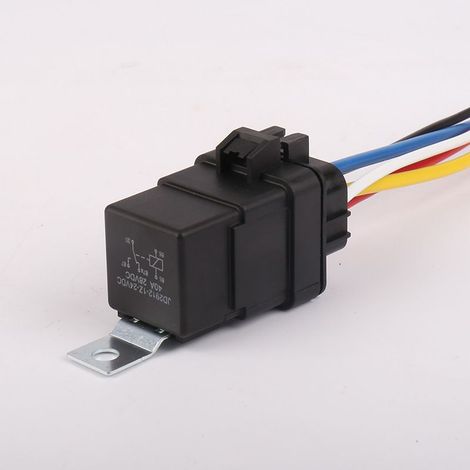 Relais intégré étanche 24 V/5 broches pour phares, vitres, lampes à huile, etc. de voiture. Kit Wish 12 V 4 broches 40 A. Relais intégré étanche 12 V à quatre broches 40 A pour modification de voiture (1/4)