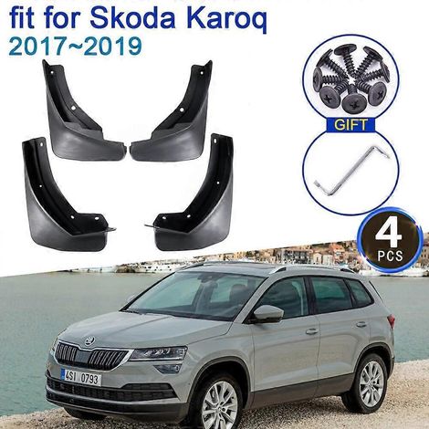 Schmutzfänger für Skoda Karoq 2017 2018 2019, 4x Schmutzfänger, Kotflügel-Styling-Zubehör, neue verbesserte Schmutzfänger-Klappen, Spritzschutz (1/5)
