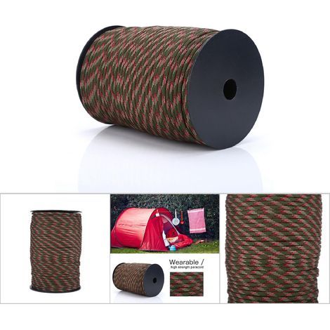 Reflective parachute cord 550, 9 strands, 100 m (forest camouflage) (1/5)