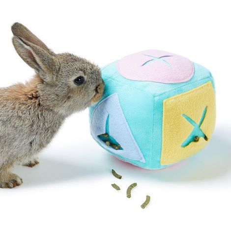 Jouet fraîcheur de Lapin Jeu de Nourriture en Puzzle Doux et Lavable, Anti-Ennui, Distributeur de friandises - MMCD-ZGL-05430 (1/5)