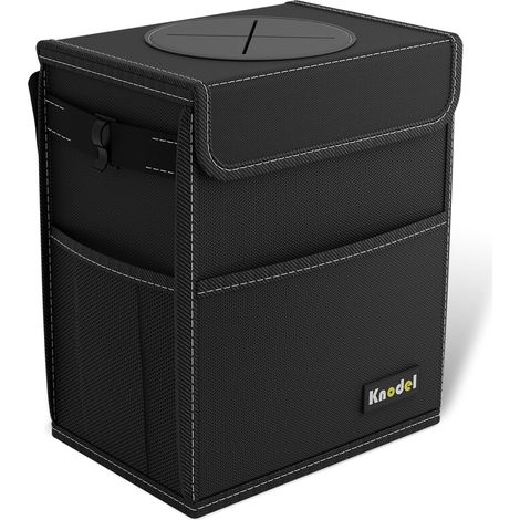 Car Trash Can Waterproof Rubbish Bin (Medium, Black) Car Trash Can, Waterproof Trash Can, Garbage Bag with Lid, Leakage Bin, Trash Bag for SUV (1/5)