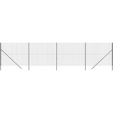 Maison Exclusive - Maschendrahtzaun Anthrazit 2,2x10 m Verzinkter