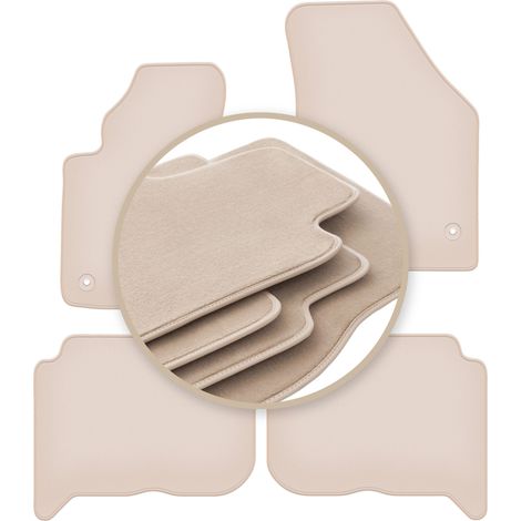 Tapis beiges PREMIUM pour : Volkswagen Touran I monospace 2004-2010 (1/5)