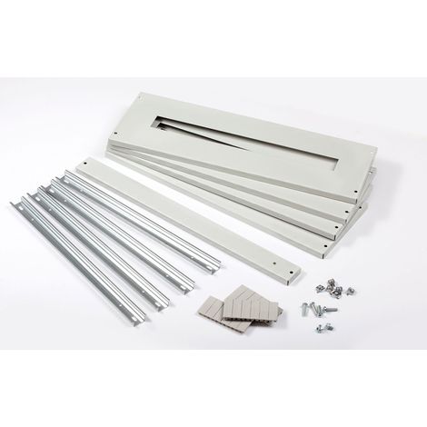 IDE e96 m200 Kit Tapas e railes din, Tapas metallo, 96 moduli (200 mm)