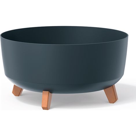 Maceta GRACIA LOW DGRL400L con patas  Antracita