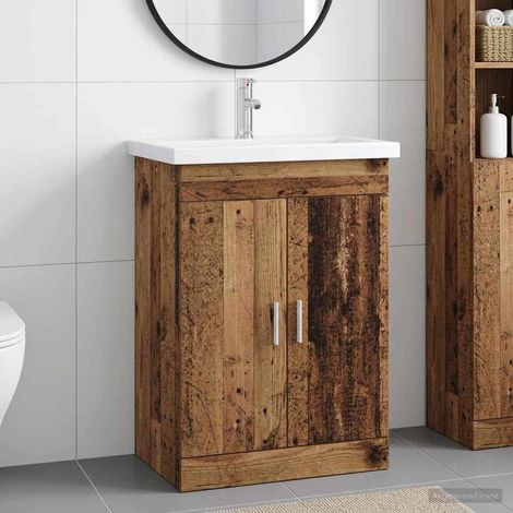 Juego de muebles de baño Madera envejecida 61 x 40 x 84,5 cm