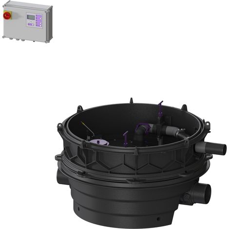 -Rückstauhebeanlage Ecolift XL Mono, 1 mot. Klappe, SPF 1500-S3